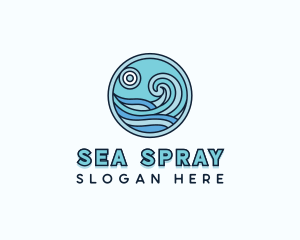 Surfing Waves Resort logo design