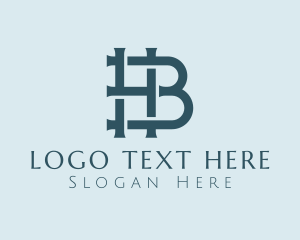 Letter Bh - Elegant Weave Business logo design