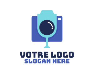 Social - Blue Party Camera logo design