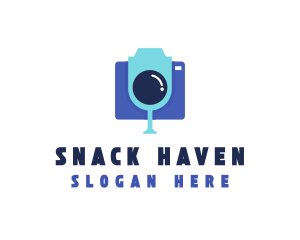 Blue Party Camera logo design