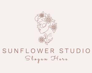 Sunflower - Sunflower Woman Beauty logo design