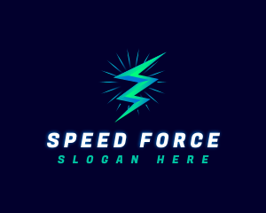 Electric Thunderbolt Lightning logo design