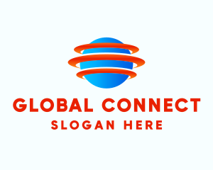 Globe - Orbit Globe Planet logo design