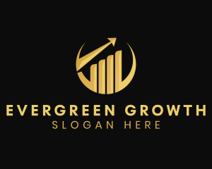 Graph Stock Market Growth logo design