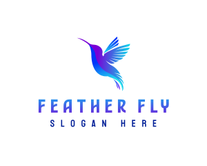 Flying Hummingbird Wings logo design