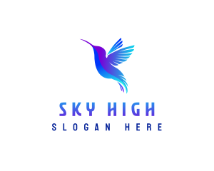 Fly - Flying Hummingbird Wings logo design