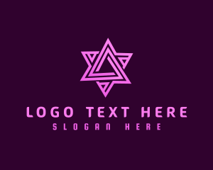 Online - Abstract Tech Triangle logo design
