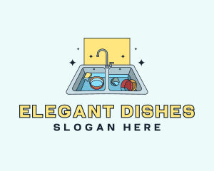 Dish Sink Cleaning logo design