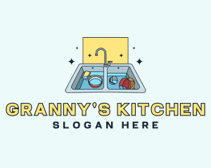 Dish Sink Cleaning logo design