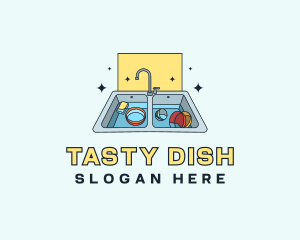 Dish Sink Cleaning logo design