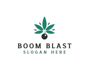 Marijuana Cannabis Bomb logo design