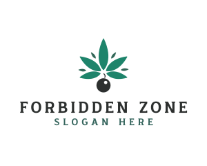 Prohibited - Marijuana Cannabis Bomb logo design