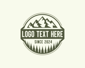 Outdoor - Forest Mountain Peak logo design