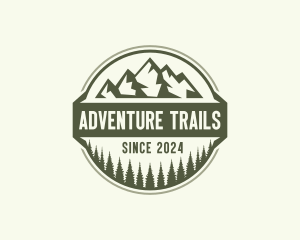 Forest Mountain Peak logo design