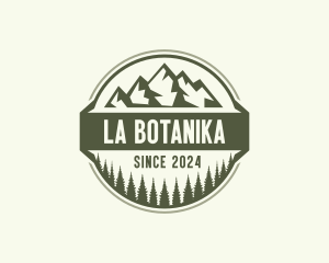 Hiker - Forest Mountain Peak logo design