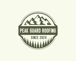 Forest Mountain Peak logo design