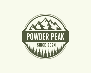 Forest Mountain Peak logo design