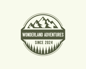 Forest Mountain Peak logo design