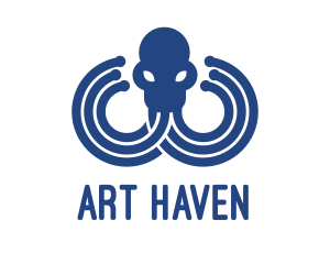 Blue Octopus Startup Business logo design