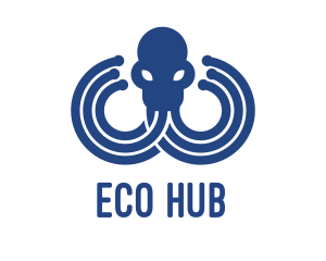 Blue Octopus Startup Business logo design