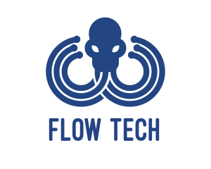 Blue Octopus Startup Business logo design