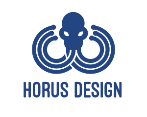 Blue Octopus Startup Business logo design