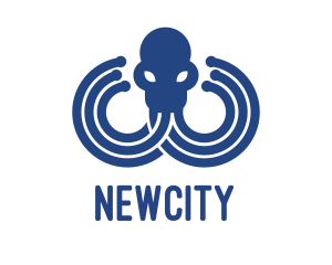 Blue Octopus Startup Business logo design