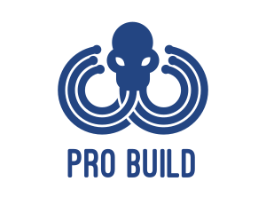 Blue Octopus Startup Business logo design