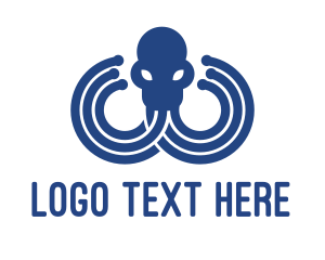 Blue Octopus Startup Business Logo