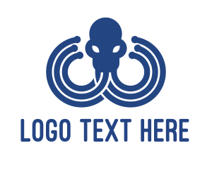 Blue And White - Blue Octopus Startup Business logo design