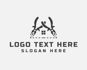 Refurbish - House Plier Maintenance Repair logo design