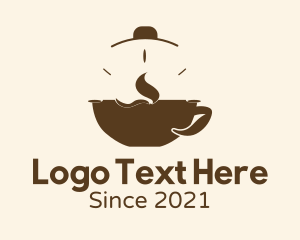 Caffeine - Warm Cup Time logo design