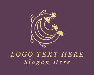 Head Dress - Moon Floral Boutique logo design