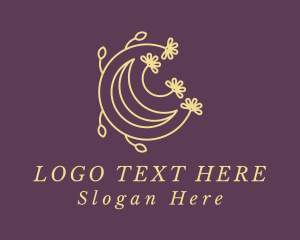 Yellow - Moon Floral Boutique logo design