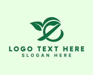 Sprout - Gardening Plant Letter E logo design