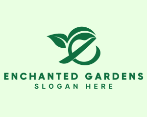 Gardening Plant Letter E logo design