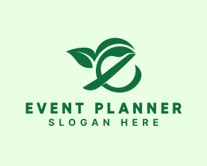 Vegan - Gardening Plant Letter E logo design