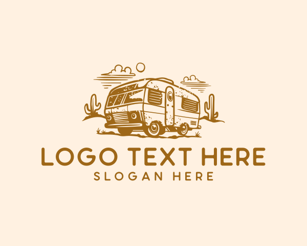 Trailer - Caravan Getaway Trailer logo design