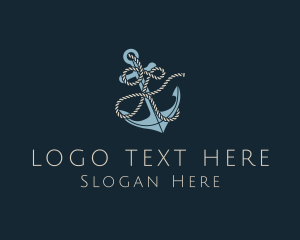 Sailing - Anchor Rope Letter K logo design