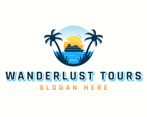 Travel Cruise Tourism logo design