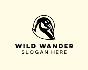 Antarctic Wildlife Penguin  logo design