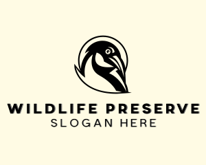 Antarctic Wildlife Penguin  logo design