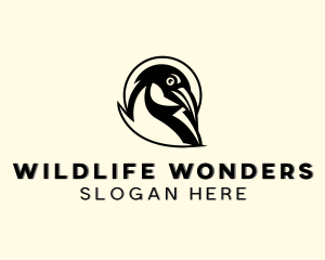 Antarctic Wildlife Penguin  logo design