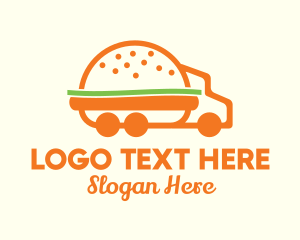 Food Delivery Service - Burger Food Truck logo design