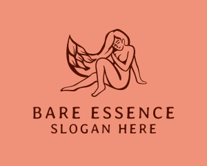 Organic Nude Woman Beauty logo design