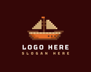 Videogame - Sea Voyage Ship logo design