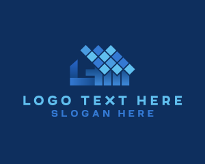 Electricity - Roof Tiles House logo design