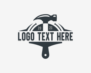 Set Square - Hammer Repair Tools logo design