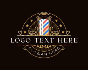 Barber - Barbershop Salon Haircut logo design