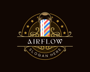 Barbershop Salon Haircut logo design